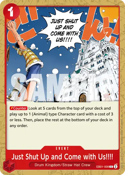 Just Shut Up and Come with Us!!!! EB01-009 Reprint PRB02 One Piece Card The Best Vol. 2