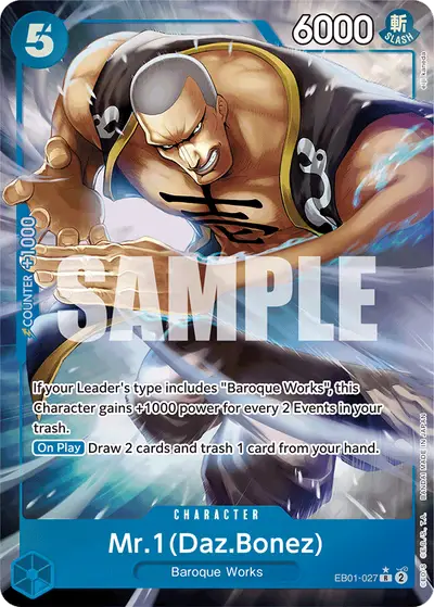 Mr. 1 (Daz Bonez) EB01-027 Alternate Art EB01 Memorial Collection