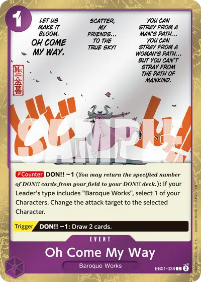 Oh Come My Way EB01-038 Pirate Foil PRB02 One Piece Card The Best Vol. 2