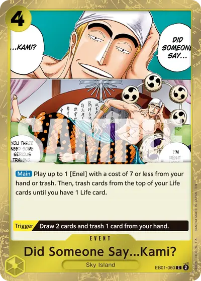 Did Someone Say...Kami? EB01-060 Pirate Foil PRB02 One Piece Card The Best Vol. 2