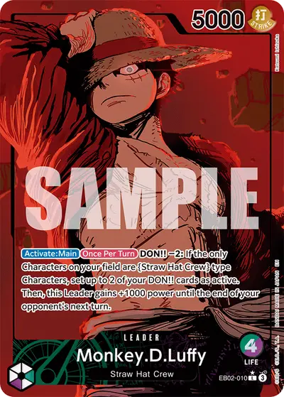 Monkey D. Luffy EB02-010 Alternate Art EB02 Anime 25th Collection