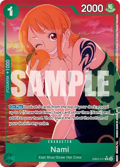 Nami EB02-017 Alternate Art EB02 Anime 25th Collection
