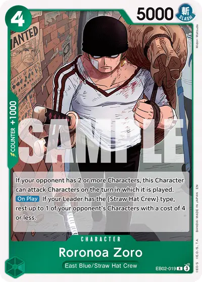 Roronoa Zoro EB02-019 EB02 Anime 25th Collection