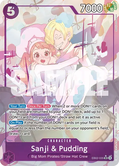 Sanji & Pudding EB02-035 Alternate Art EB02 Anime 25th Collection