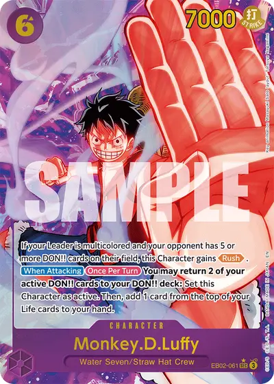 Monkey D. Luffy EB02-061 Alternate Art EB02 Anime 25th Collection