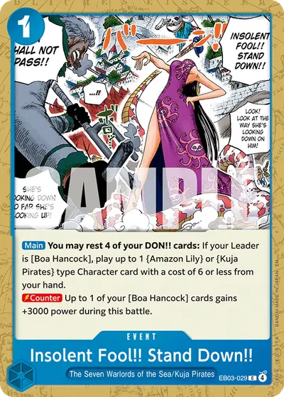 Insolent Fool!! Stand Down!! EB03-029 EB03 One Piece Heroines Edition
