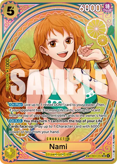 Nami EB03-053 SP EB03 One Piece Heroines Edition