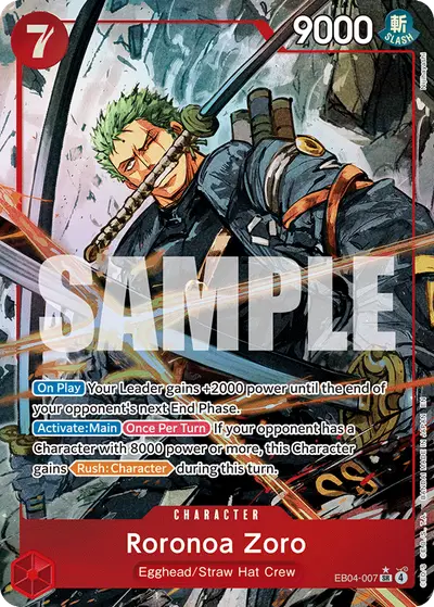 Roronoa Zoro EB04-007 Alternate Art OP15 Adventure on Kami's Island