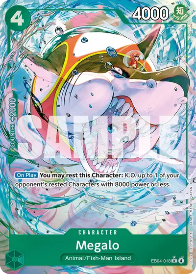 Megalo EB04-018 Alternate Art OP14 The Azure Sea's Seven