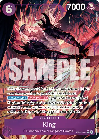 King EB04-031 Alternate Art OP14 The Azure Sea's Seven
