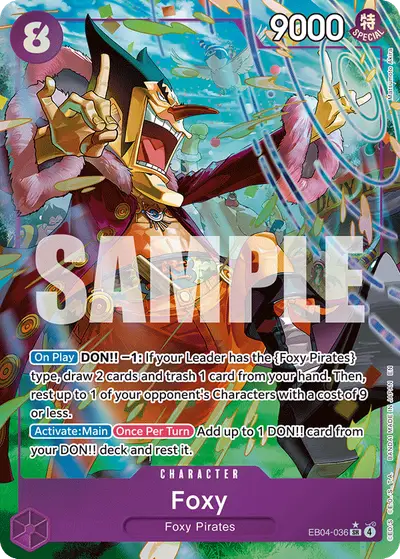 Foxy EB04-036 Alternate Art OP14 The Azure Sea's Seven