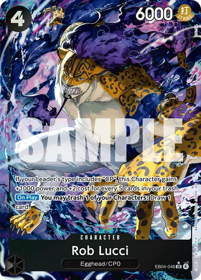Rob Lucci EB04-048 Alternate Art OP15 Adventure on Kami's Island