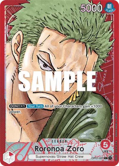 Roronoa Zoro OP01-001 Parallel OP01 Romance Dawn
