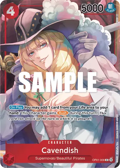 Cavendish OP01-008 Box Topper OP01 Romance Dawn