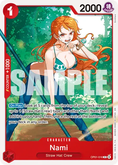 Nami OP01-016 Parallel 9 ST31 Red Monkey D. Luffy