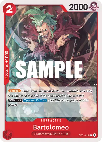 Bartolomeo OP01-019 OP01 Romance Dawn