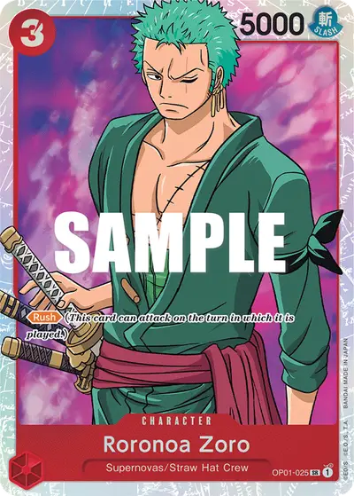 Roronoa Zoro OP01-025 OP01 Romance Dawn