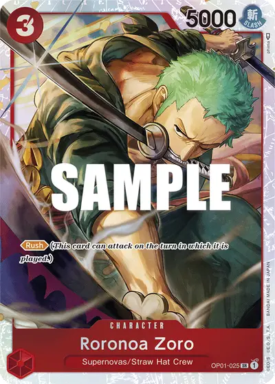 Roronoa Zoro OP01-025 Parallel 2 ST10 The Three Captains