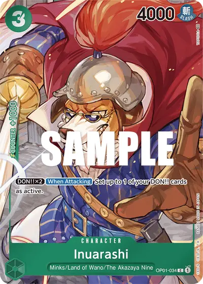 Inuarashi OP01-034 Box Topper OP01 Romance Dawn