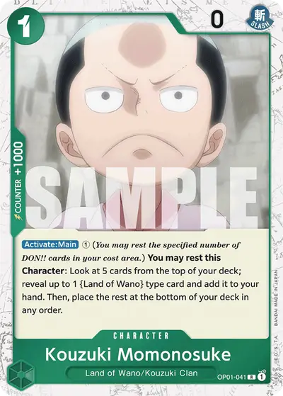 Kouzuki Momonosuke OP01-041 Parallel 3 PRB01 One Piece Card The Best