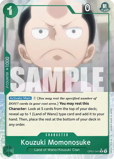 Kouzuki Momonosuke OP01-041 Parallel 4 PRB01 One Piece Card The Best