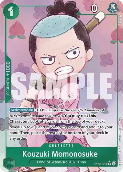 Kouzuki Momonosuke OP01-041 Full Art PRB01 One Piece Card The Best