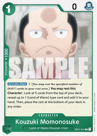 Kouzuki Momonosuke OP01-041 Reprint 1 PRB01 One Piece Card The Best