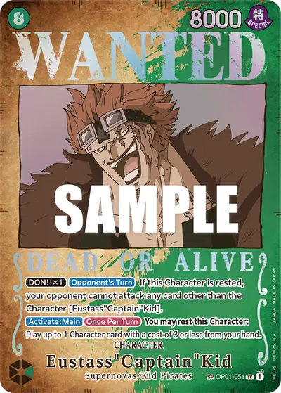 Eustass "Captain" Kid OP01-051 Wanted Poster OP03 Pillars of Strength