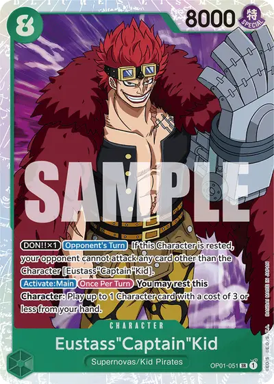 Eustass "Captain" Kid OP01-051 Reprint 1 PRB01 One Piece Card The Best