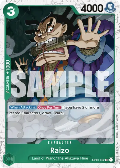 Raizo OP01-052 Jolly Roger Foil PRB01 One Piece Card The Best