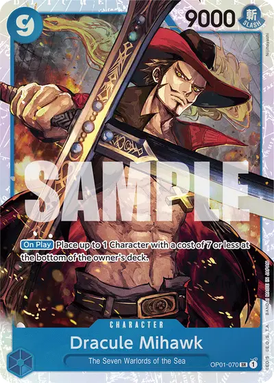 Dracule Mihawk OP01-070 Reprint PRB01 One Piece Card The Best