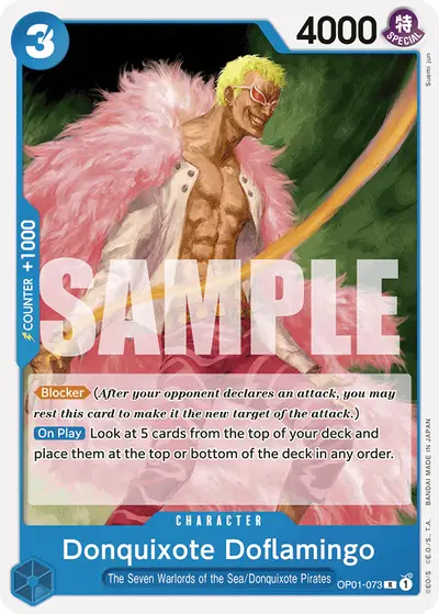 Donquixote Doflamingo OP01-073 Reprint 1 ST17 Blue Donquixote Doflamingo