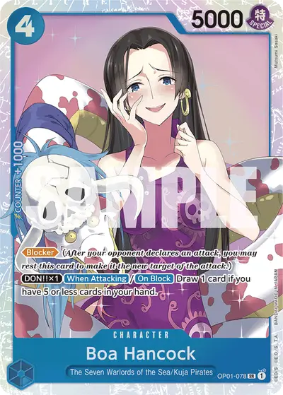 Boa Hancock OP01-078 Reprint 1 PRB01 One Piece Card The Best