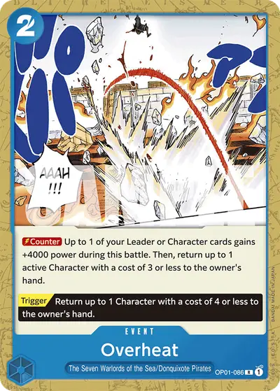 Overheat OP01-086 Reprint 1 ST17 Blue Donquixote Doflamingo