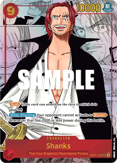 Shanks OP01-120 Alternate Art OP01 Romance Dawn
