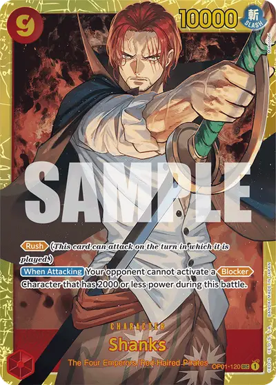 Shanks OP01-120 Reprint 1 PRB01 One Piece Card The Best