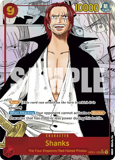 Shanks OP01-120 Manga PRB01 One Piece Card The Best