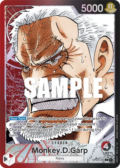 Monkey D. Garp OP02-002 Alternate Art OP02 Paramount War