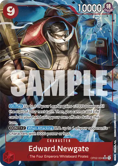 Edward Newgate OP02-004 Alternate Art PRB01 One Piece Card The Best
