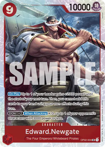 Edward Newgate OP02-004 Reprint PRB01 One Piece Card The Best