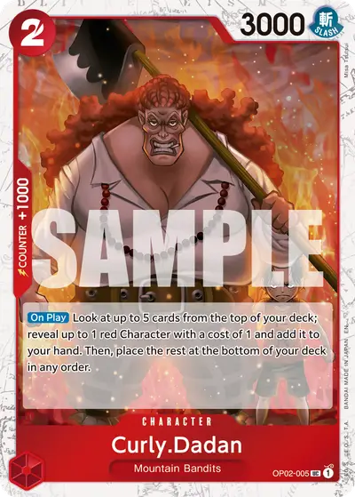Curly Dadan OP02-005 Pirate Foil PRB02 One Piece Card The Best Vol. 2