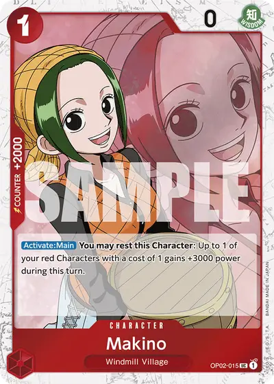 Makino OP02-015 Jolly Roger Foil PRB01 One Piece Card The Best