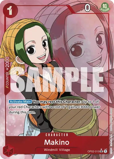 Makino OP02-015 Full Art PRB01 One Piece Card The Best