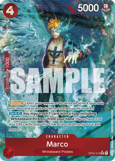 Marco OP02-018 Full Art PRB01 One Piece Card The Best