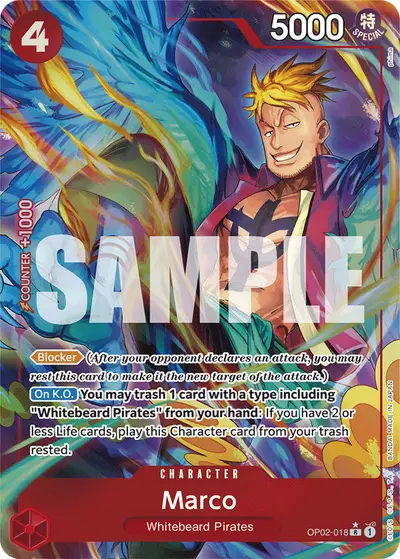 Marco OP02-018 Alternate Art PRB01 One Piece Card The Best