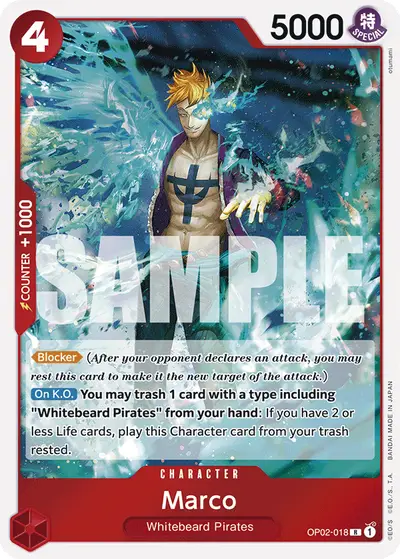 Marco OP02-018 Reprint PRB01 One Piece Card The Best