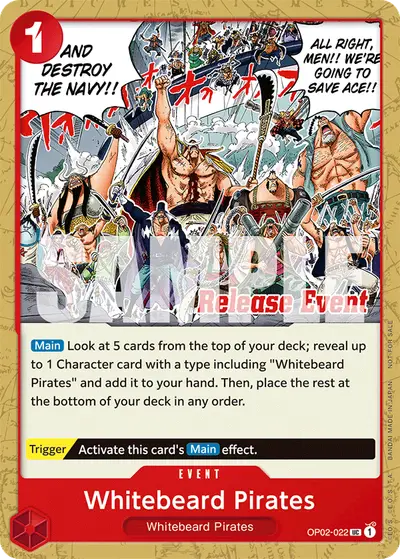 Whitebeard Pirates OP02-022 Parallel 1 Promotion Cards