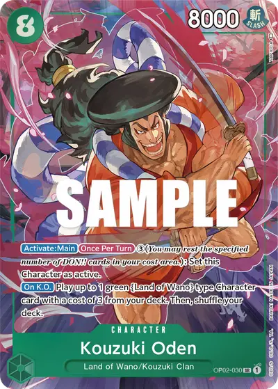 Kouzuki Oden OP02-030 Alternate Art OP02 Paramount War