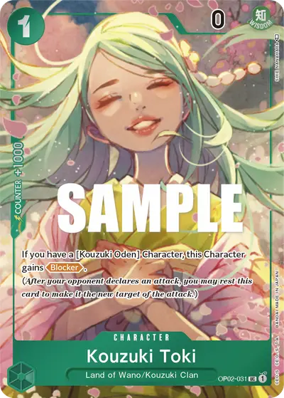 Kouzuki Toki OP02-031 Box Topper OP02 Paramount War