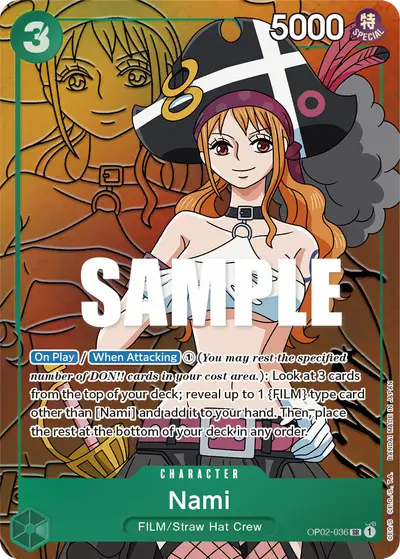 Nami OP02-036 Alternate Art OP02 Paramount War